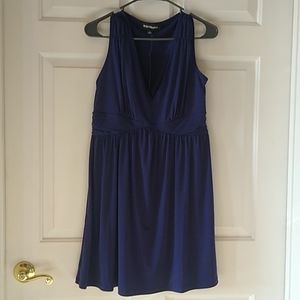 Blue V neck dress